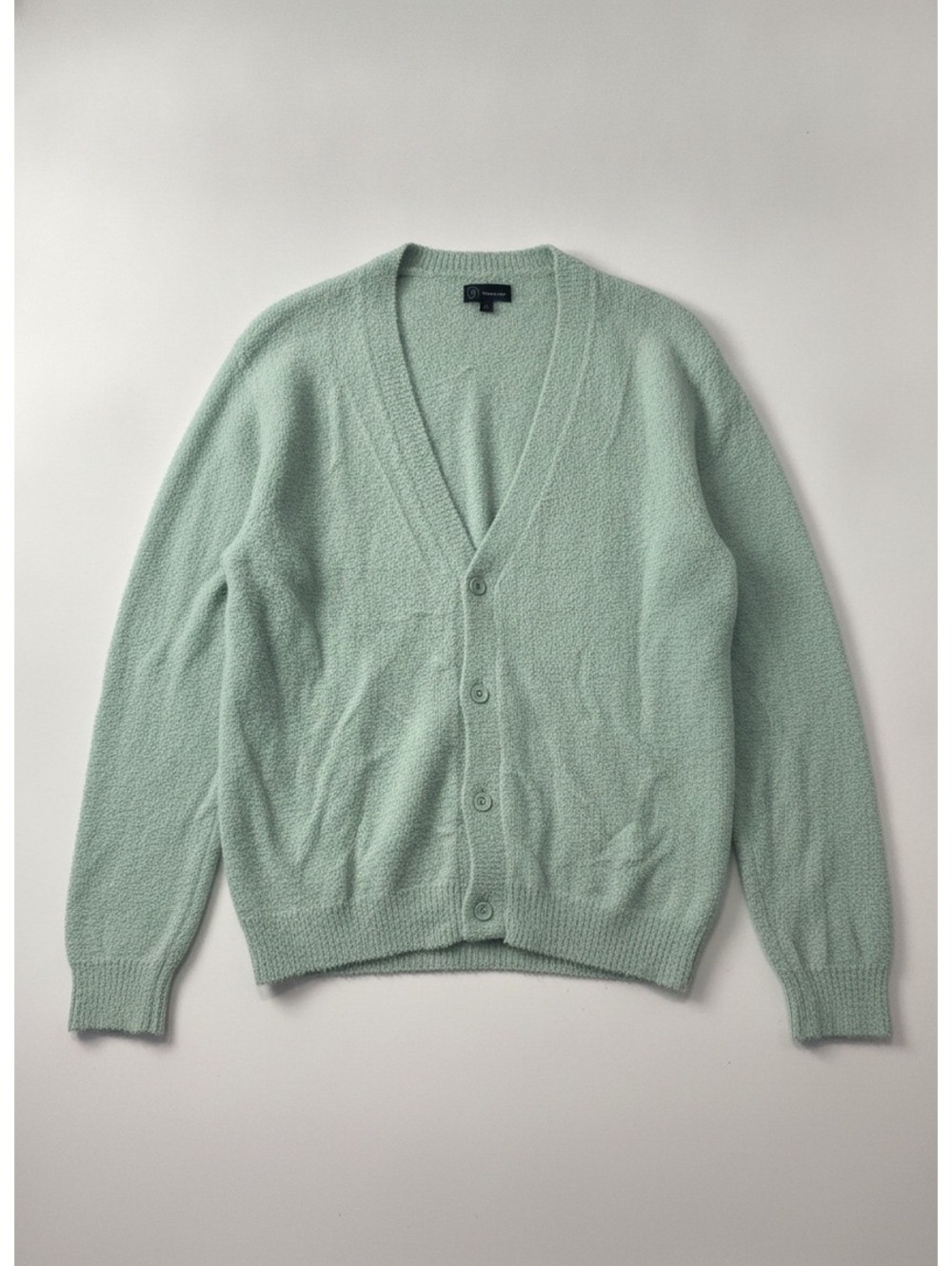 Mint Green V-Neck Button-Up Cardigan Sweater